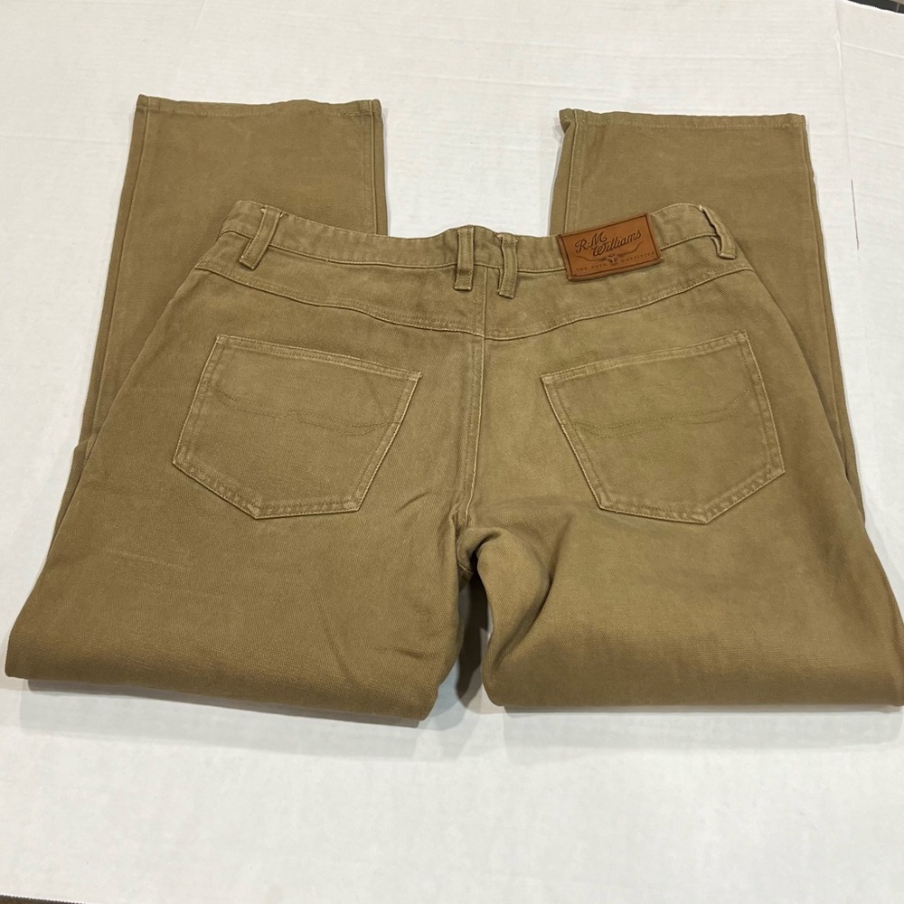 R.M. Williams Men’s Straight Jeans in Khaki Brown
